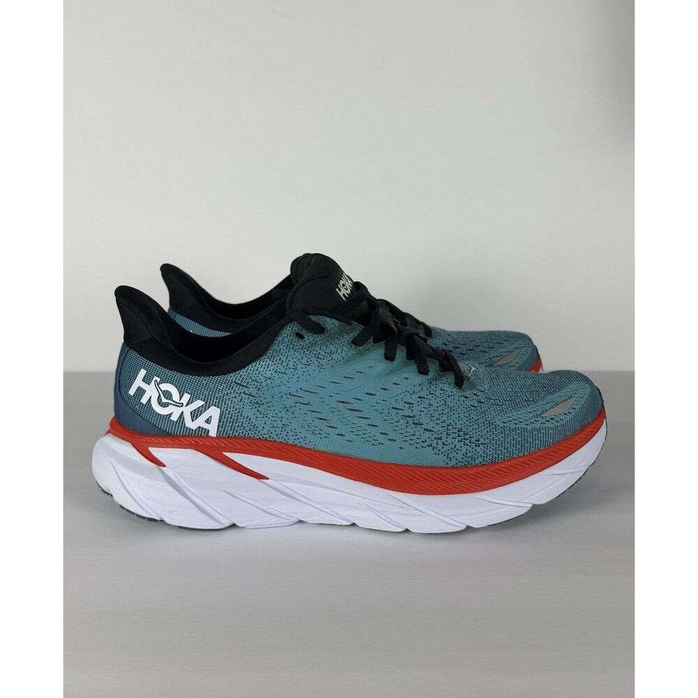 HOKA Clifton 8 Men’s 8.5 Teal Red 1119393-RTAR Running Shoes